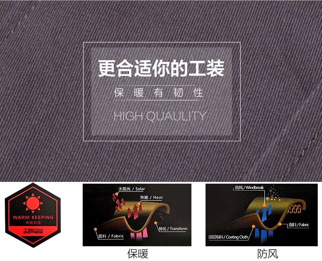 酒厂车间工作服面料耐磨,舒适,透气